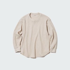 Uniqlo Waffle Crew Neck Long-Sleeve T-Shirt | Great